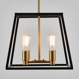 Artika Carter Square Black and Gold Chandelier Light (without bulbs) at costco.co.uk