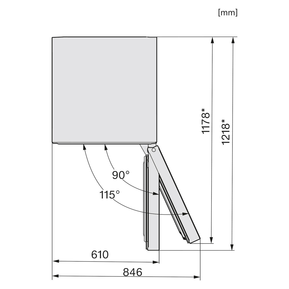 Miele KS4383ED Freestanding Tall Fridge, E Rated in White