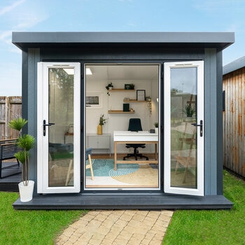 Installed Green Retreats Basebox Garden Room  3.6m x 3m 