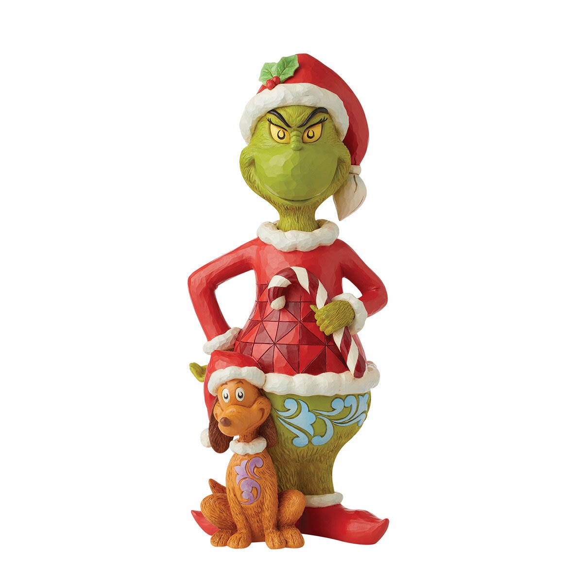 20 Inches (51cm) Jim Shore Grinch and Max Statue Hand Painted 