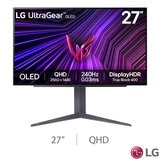 LG UltraGear 27 Inch QHD 240Hz OLED Gaming Monitor, 27GS95QE-B