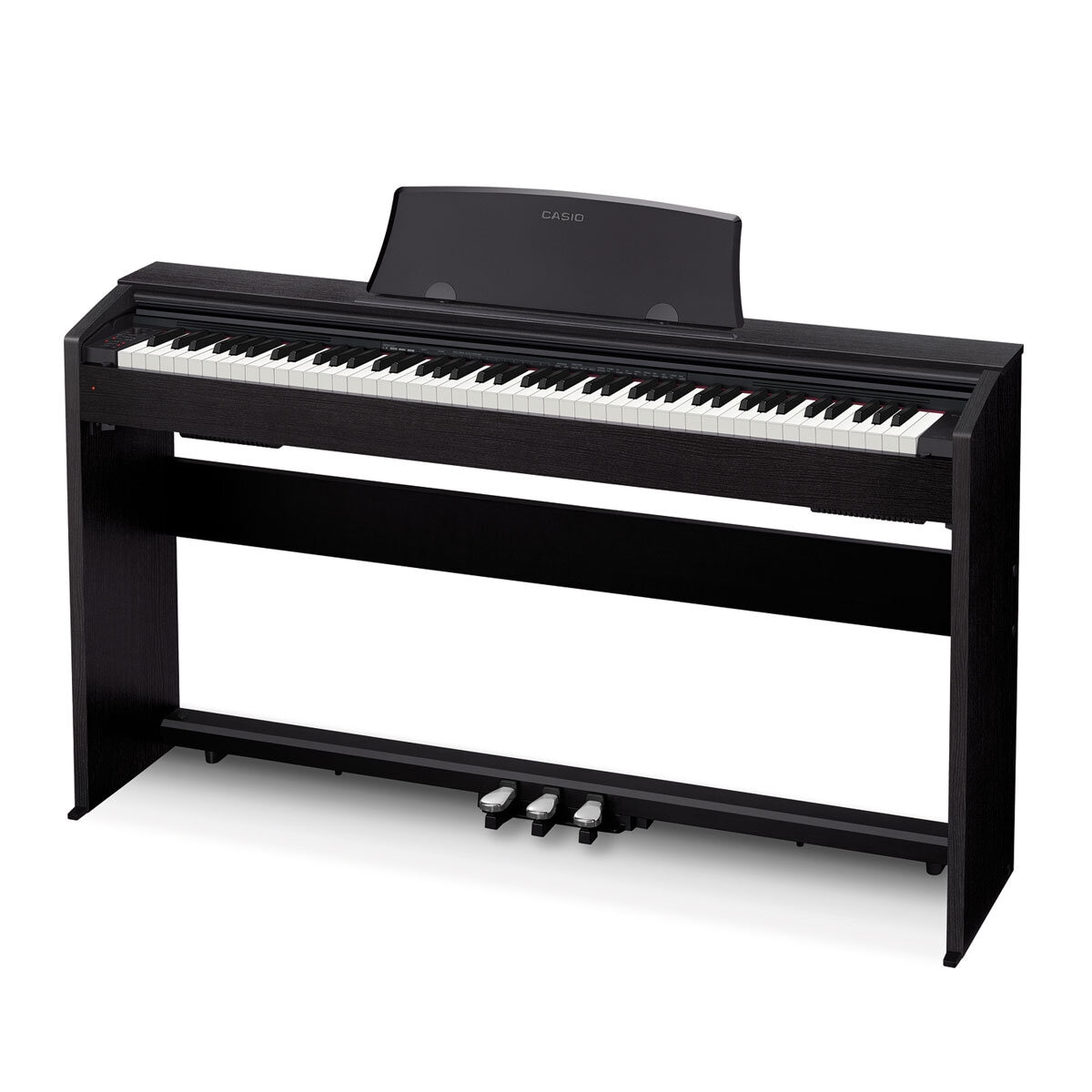 angled view of digital piano