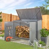 Stone Garden 6ft 5" x 2ft 11" (1.95 x 0.9m) 2,018 Litre Horizontal Storage Shed in Grey