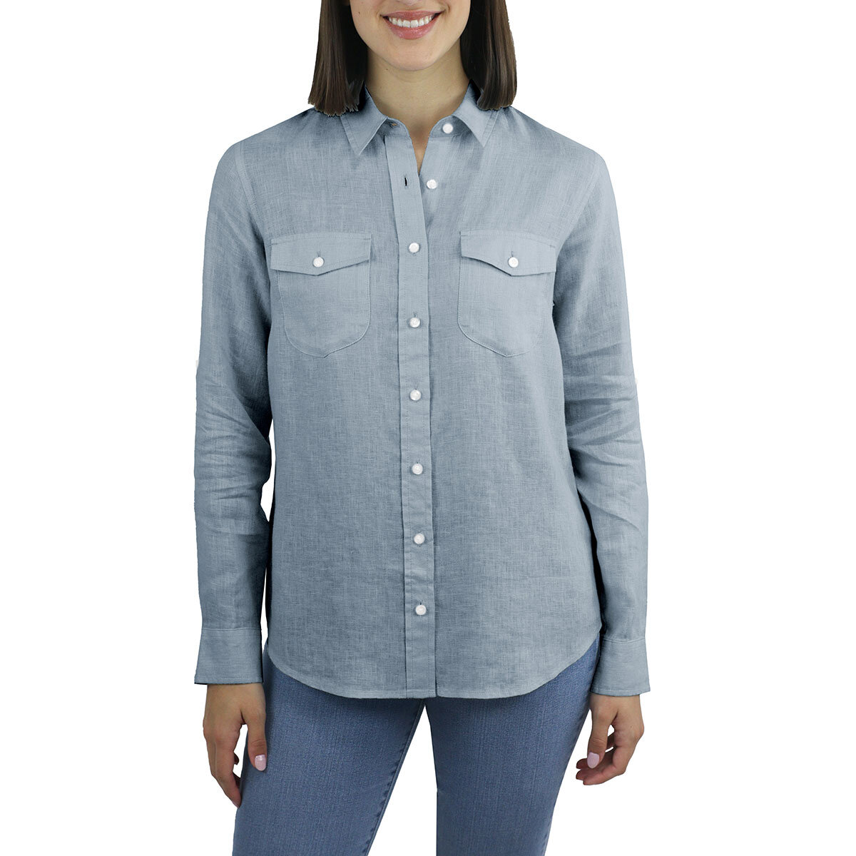 Jachs Ladies Linen Long Sleeve Shirt