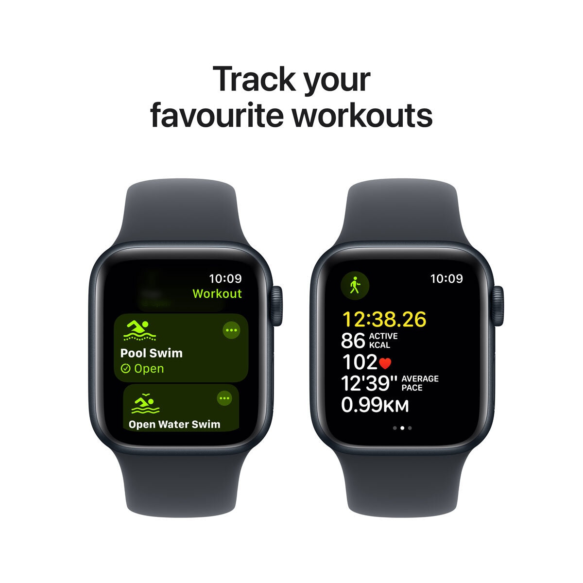 Apple Watch SE GPS, 40mm Midnight Aluminium Case with Sport Band