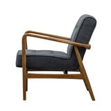 Gallery Humber Dark Grey Linen Armchair