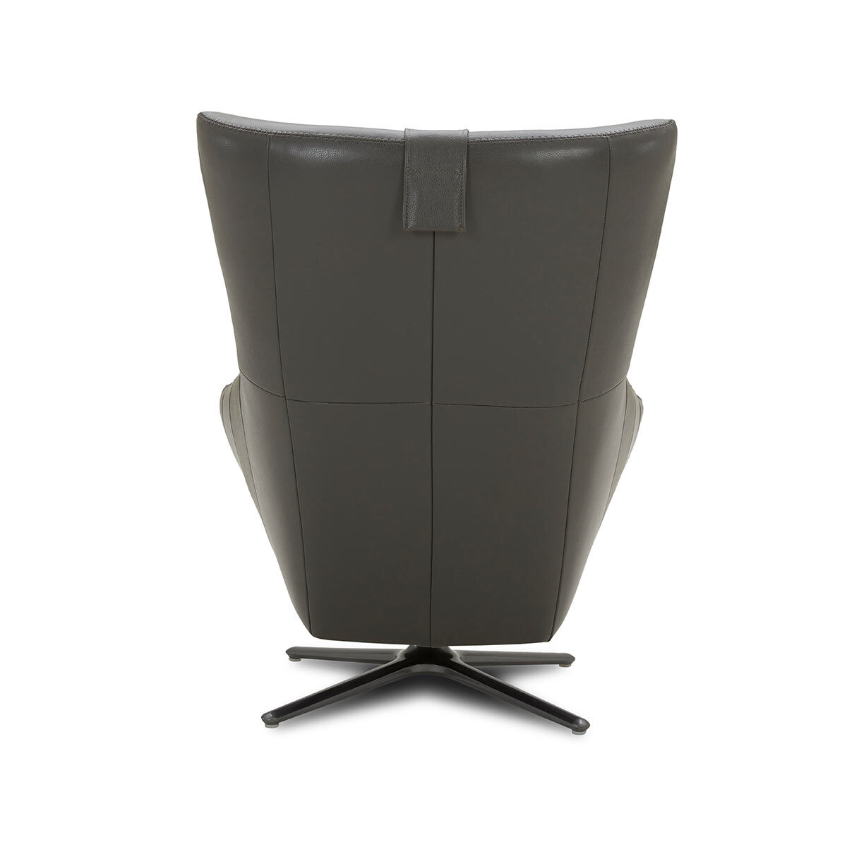 Kuka Grey Leather Accent Swivel Chair Costco UK