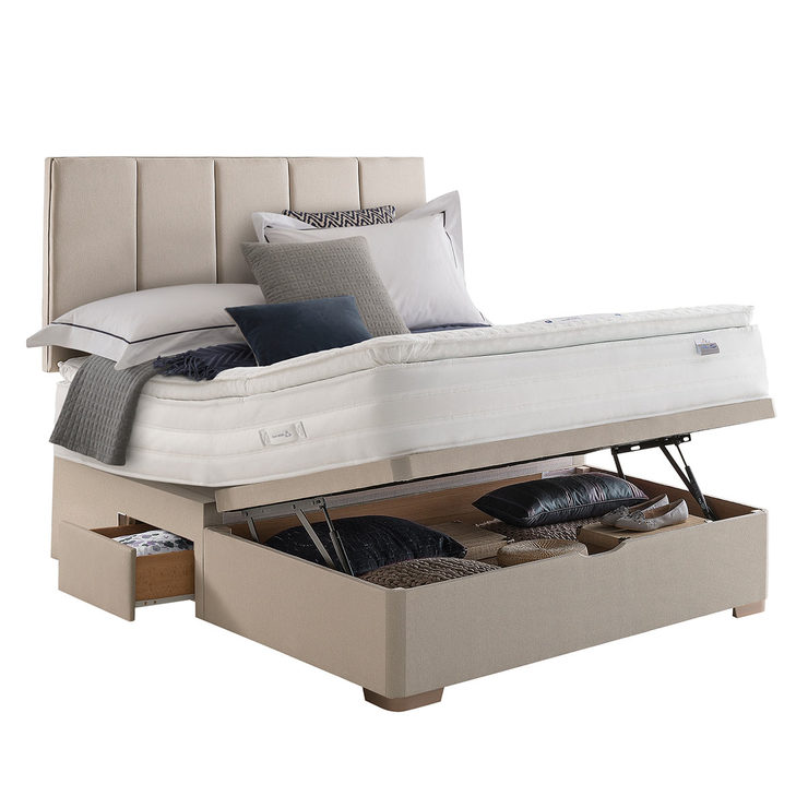 Silentnight Geltex 1850 Mattress & Sandstone Ottoman Divan