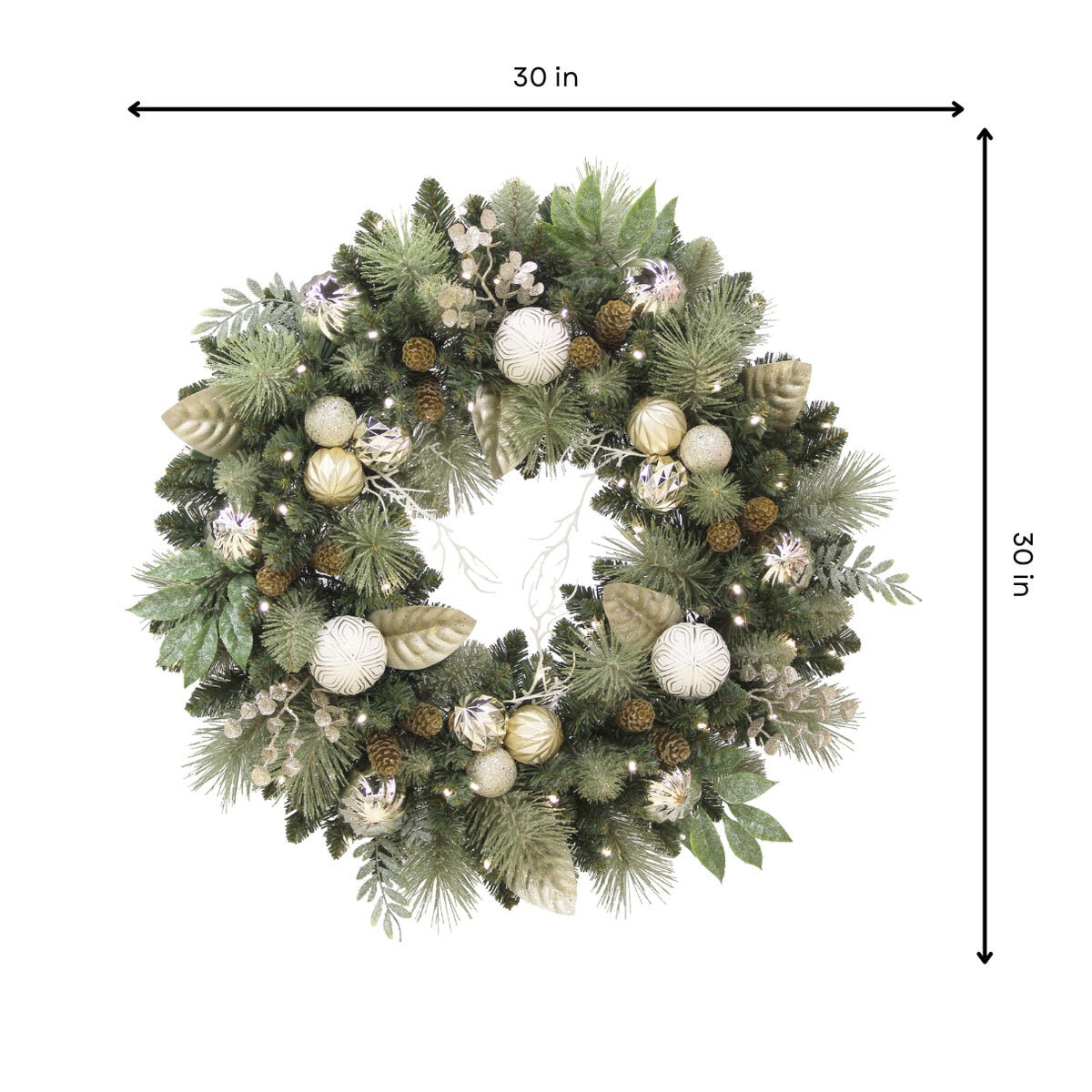 buy 24" Unlit Wreath Measurement Image at costco.co.uk