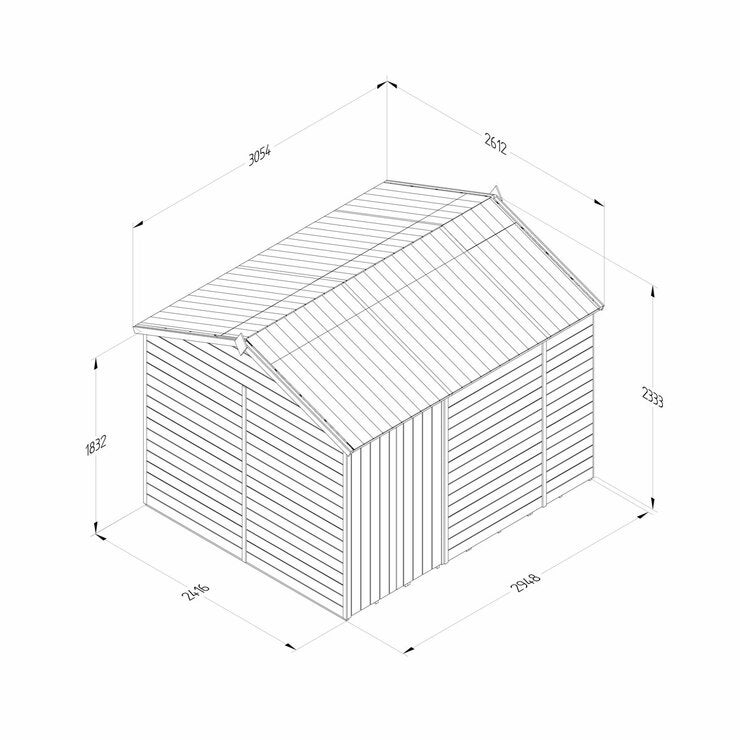 Forest Garden Timberdale 10ft x 8ft 3" (3 x 2.5m) Tongue & Groove Wooden Storage Shed Forest Garden Timberdale 10ft x 8ft 3" (3 x 2.5m) Tongue & Groove Wooden Storage Shed