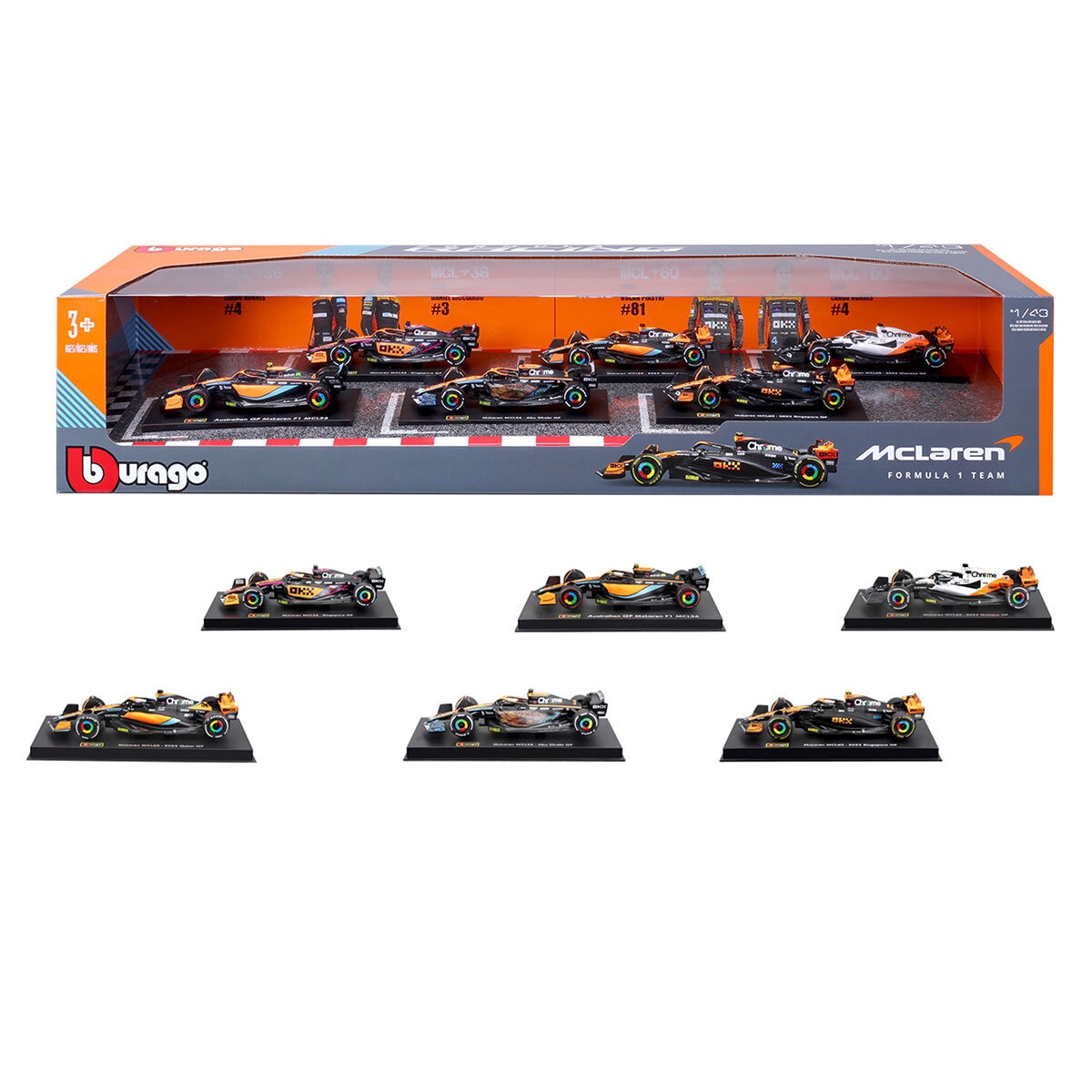 Burago 1:43 Scale Highly Detailed Formula One Cars 6 Pack (3+ Years)