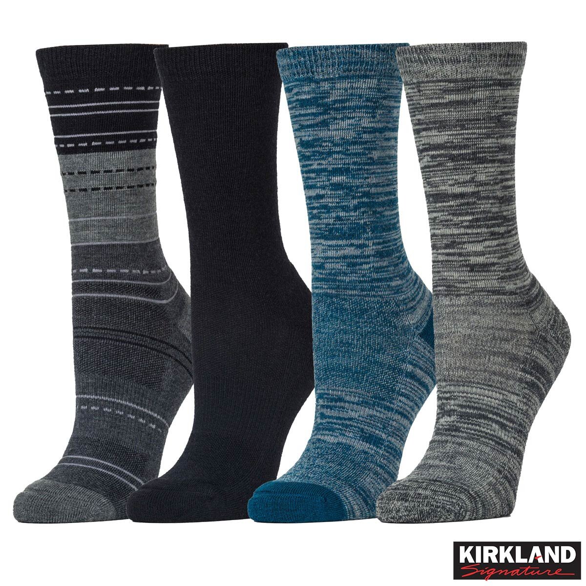 Kirkland Signature Ladies Merino Wool Blend Sock in Blue