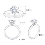 1.00ct Round Brilliant Cut Diamond Solitaire Ring, Platinum