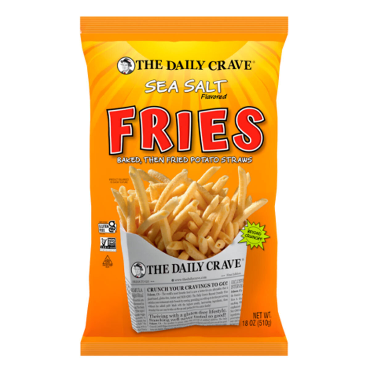 The Daily Crave Sea Salt Fries, 510g
