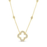 0.70ctw Round Brilliant Cut Diamond Necklace,14ct Yellow Gold