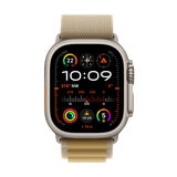 Apple Watch Ultra 2 GPS + Cellular, 49mm Titanium Case with Tan Alpine Loop - Small, MX4E3QA/A