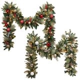 9ft (2.7m) Pre-Lit Decorated Garland Assortment