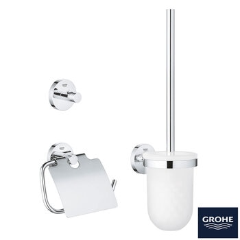 GROHE QuickFix 3-in-1 Toilet Accessories set in chrome