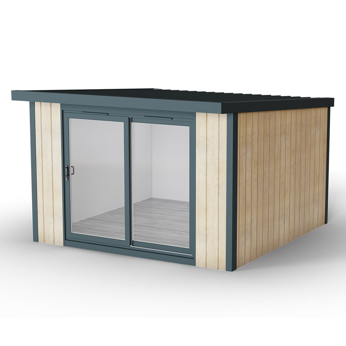 Installed Green Retreats Basebox Garden Room 3.6m x 3.6m