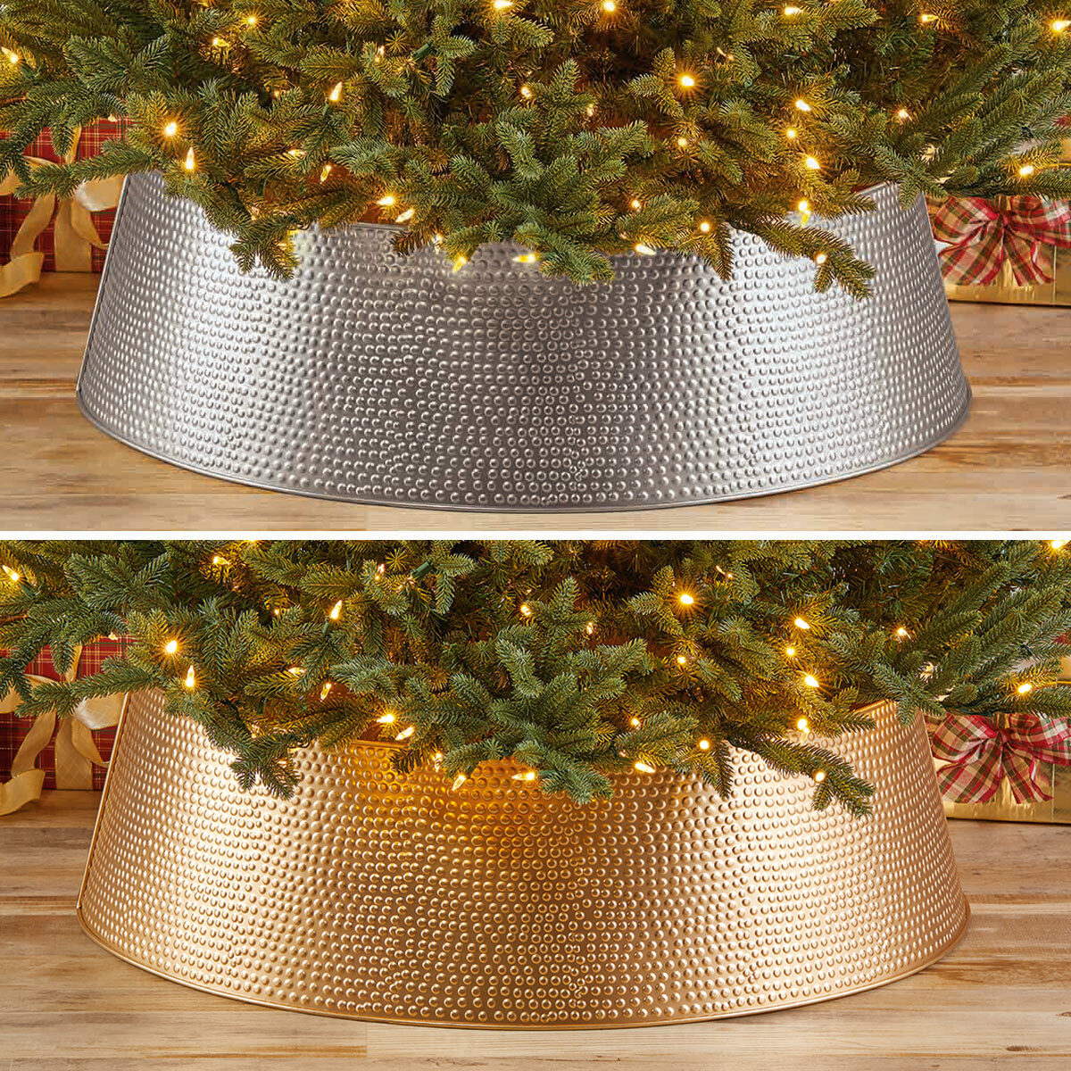 35 Inches (88.9 cm) Metal Christmas Tree Skirt Assortment of 2 | C...