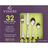 Viners Henley Stainless Steel Cutlery Set, 32 Piece