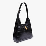 Ted Baker Chelse Padlock Leather Shoulder Bag in Black