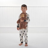 Boy Standing Holding Monkey