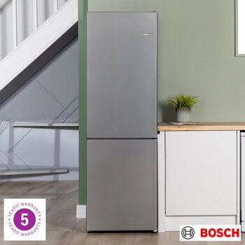 Bosch KGN362LDFG Series 4 Fridge Freezer, D Rated, in Stainless Steel