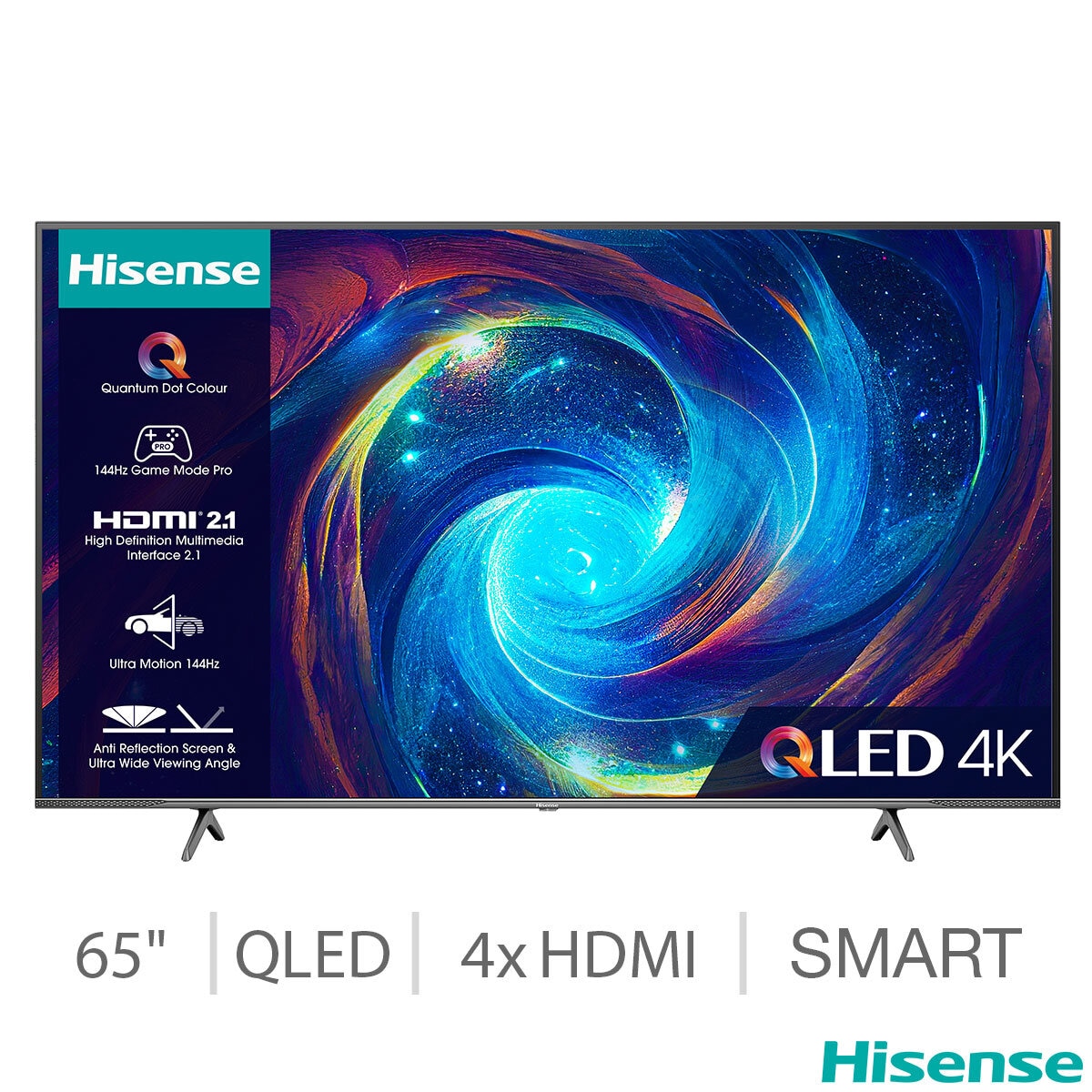 Hisense 65E7KQTUK PRO 65 Inch 4K UHD QLED Smart TV