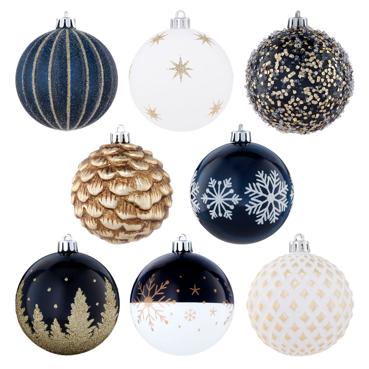 Buy 78 pack Ornaments Blue/Gold Item Image at costco.co.uk