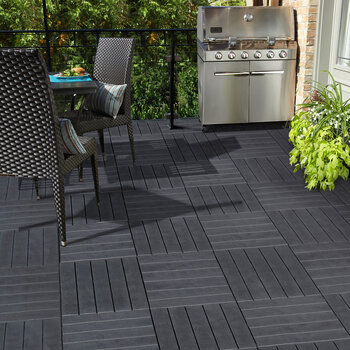 Easy Tile Cosmo Recycled Rubber Deck Tiles (300 x 300 x 15 mm) - 10 Pack Easy Tile Cosmo Recycled Rubber Deck Tiles (300 x 300 x 15 mm) - 10 Pack