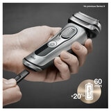 Image of Braun 9390CC Shaver showing battery capacity