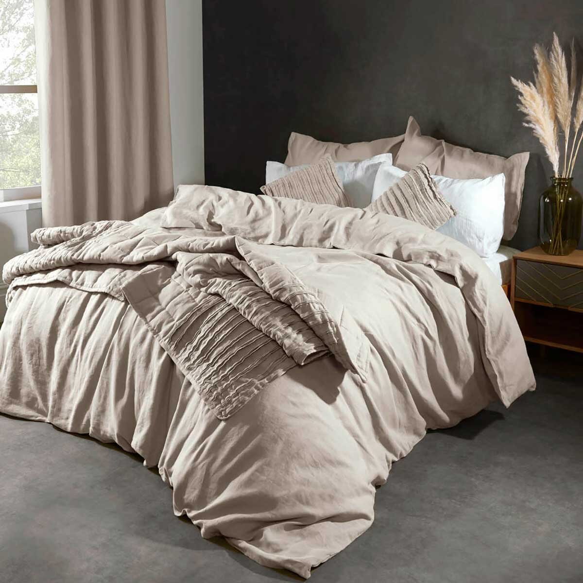 Lazy Linen 100% Washed Linen Duvet Cover & Pillowcase Set in 3 colours