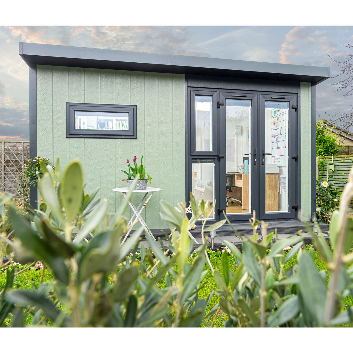 Installed Green Retreats Basebox Garden Room 4.2m x 3m