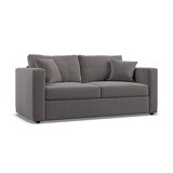 Oxford Grey Fabric Convertible Sofa Bed