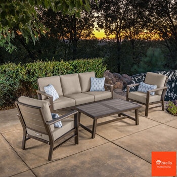 SunVilla Nichols 4 Piece Deep Seating Patio Set + Cover