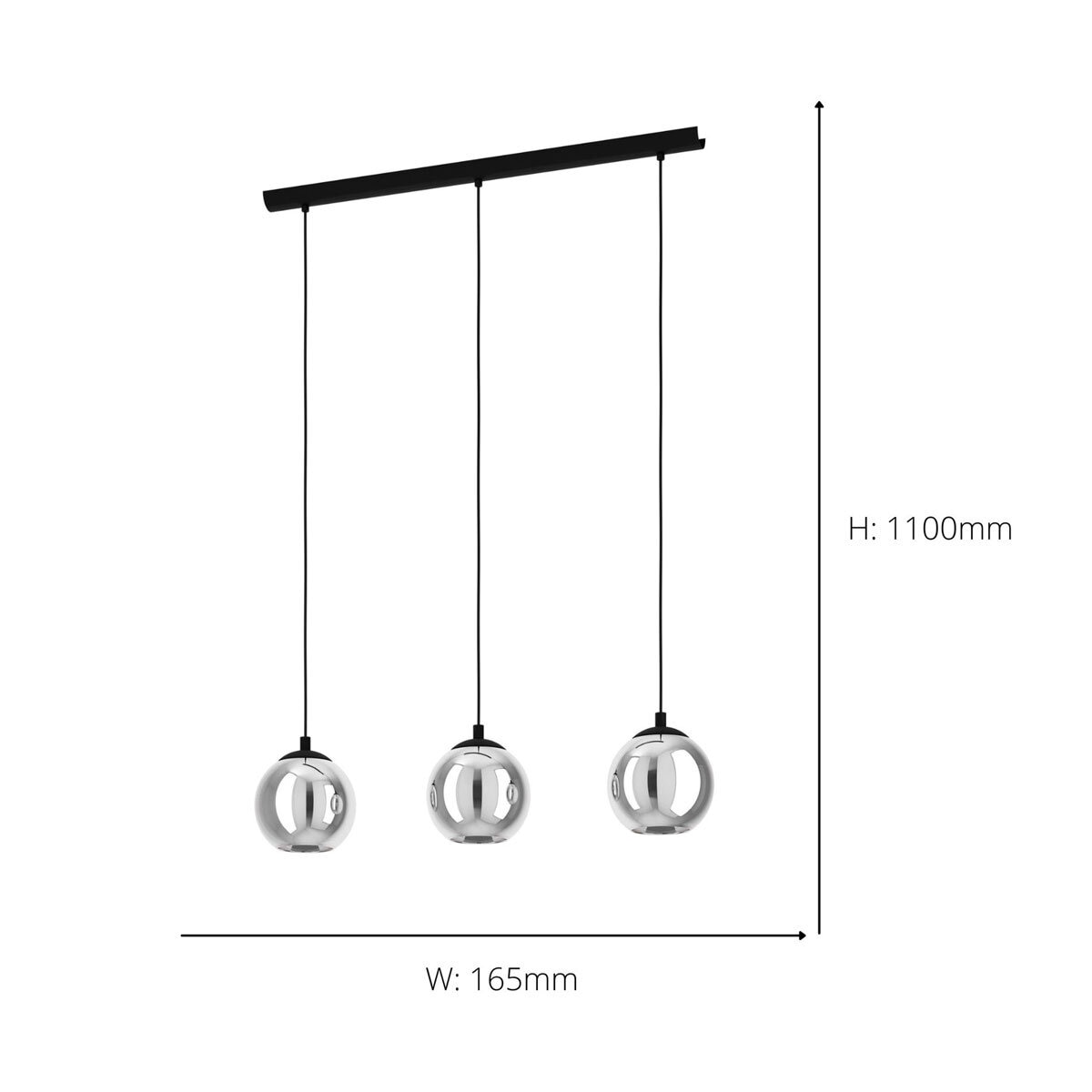 image of light with measurements