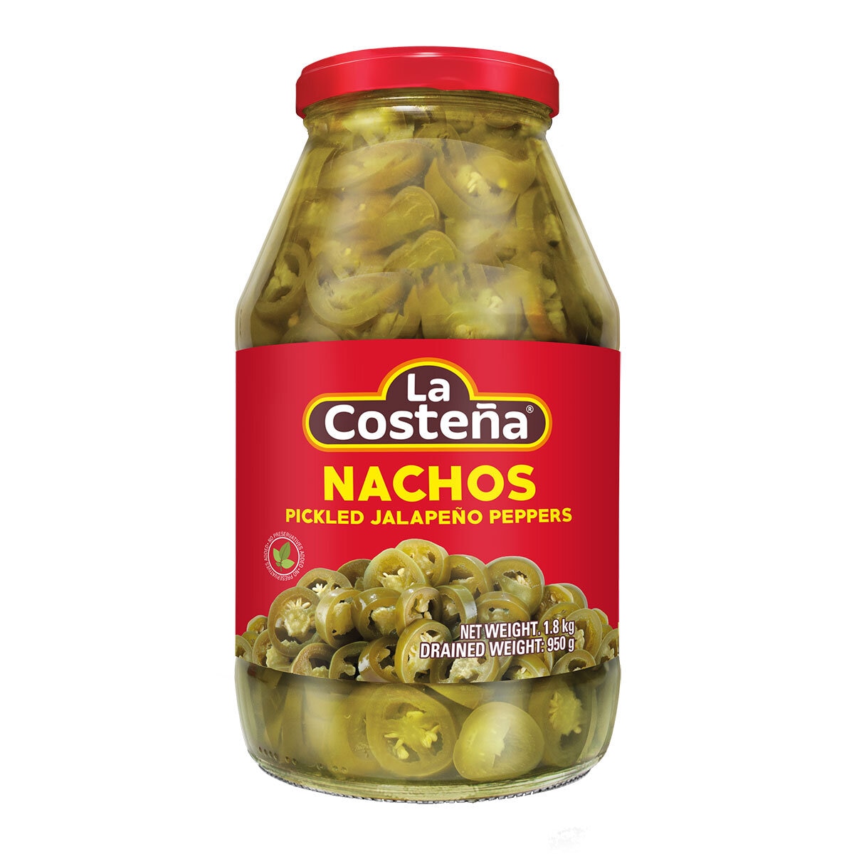 La Costeña Pickled Jalapeño Peppers, 1.8kg