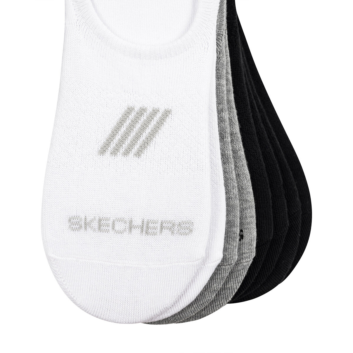 Skechers Ladies No Show Sock 8 Pack in Black