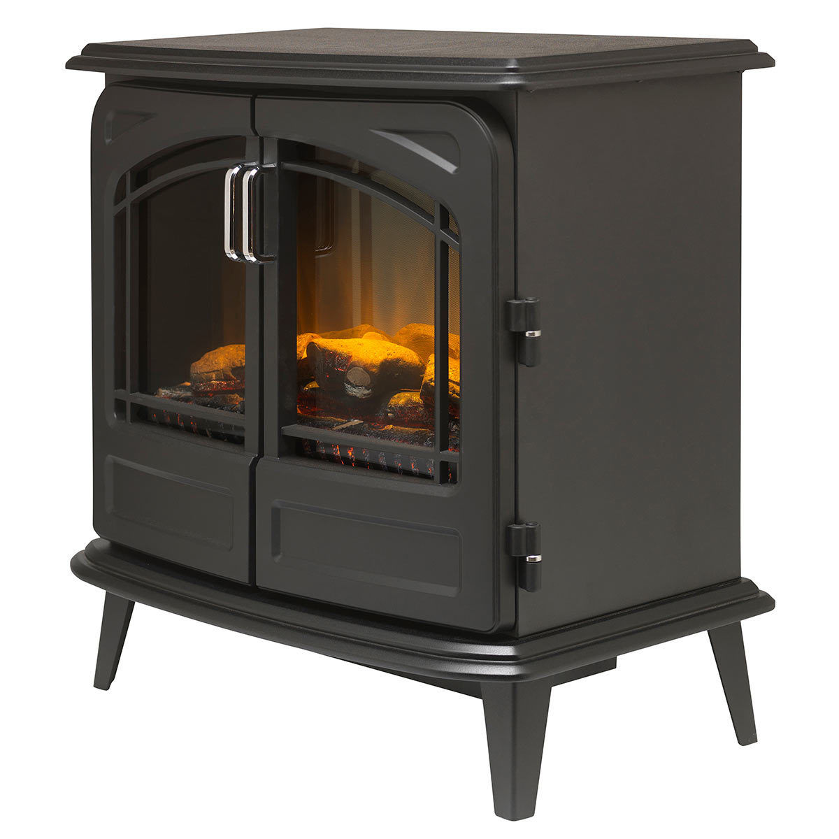 Dimplex Somborne Optiflame Electric Stove in Matt Black, 2KW | Costco UK