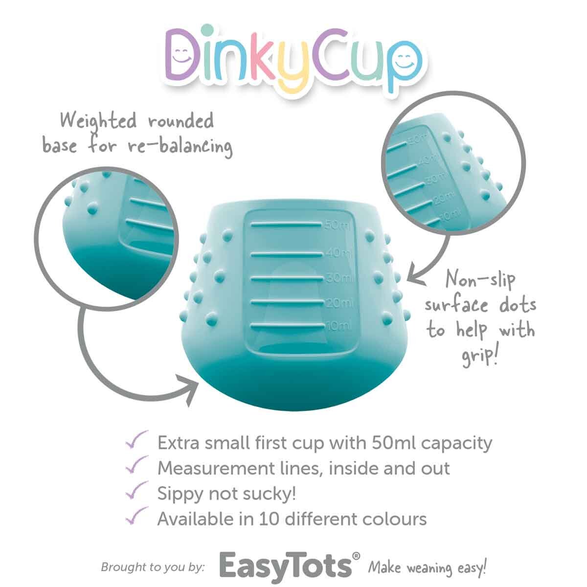 EasyTots Dinky Cup, 2 Pack in Teal