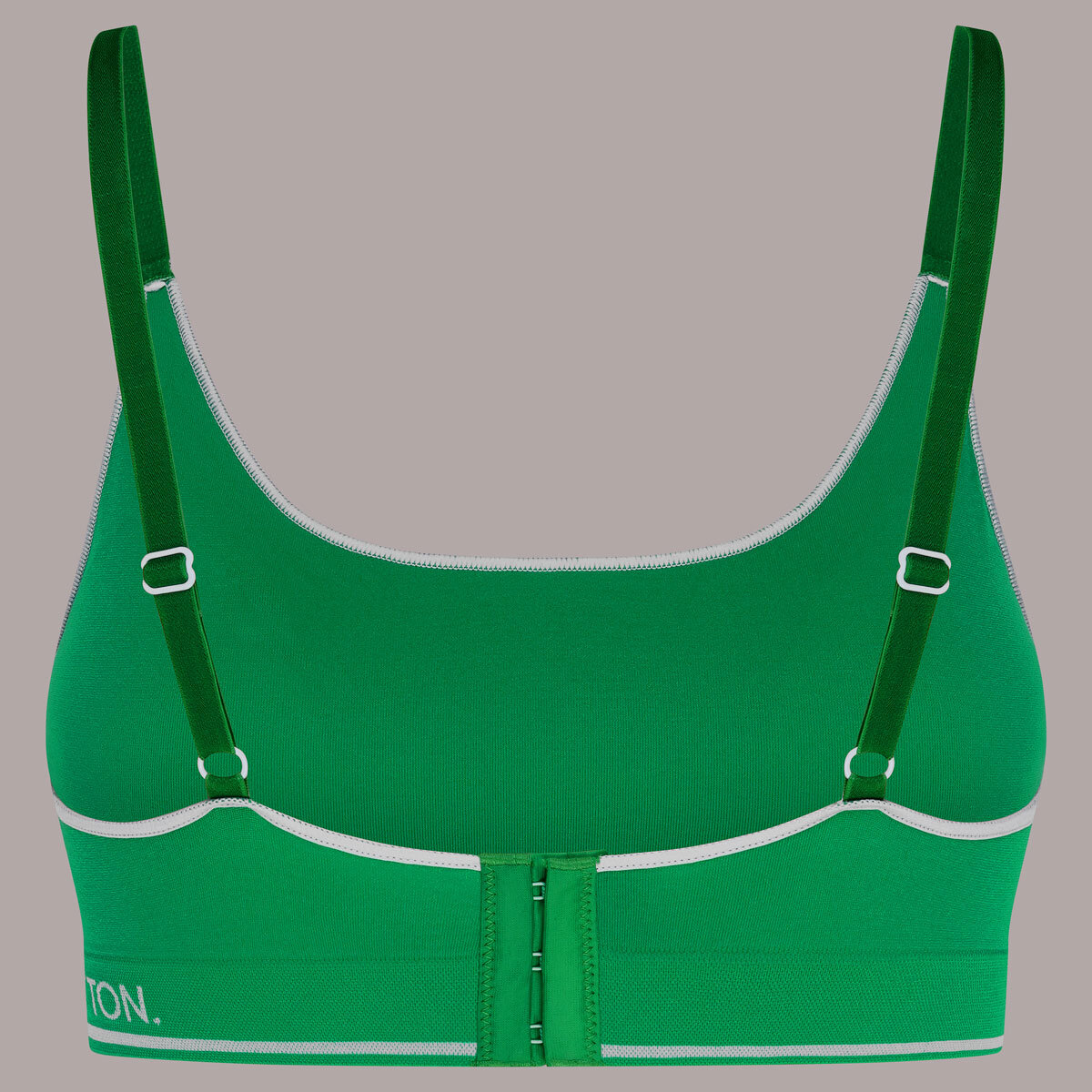 United Colors of Benetton Seamless Bra 2 Pack in Black & Green