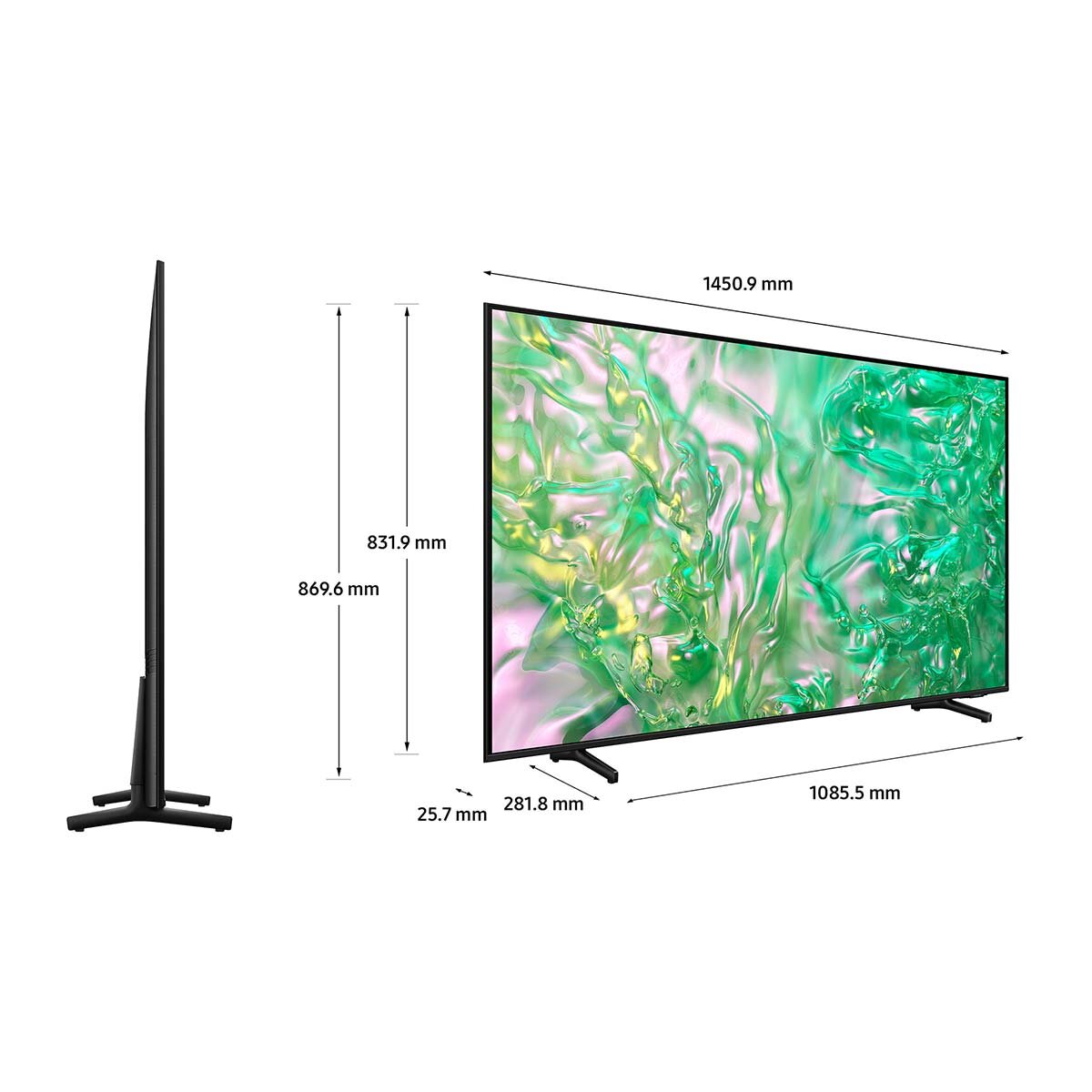 Dimensions SAMSUNG UE65DU8070UXXU