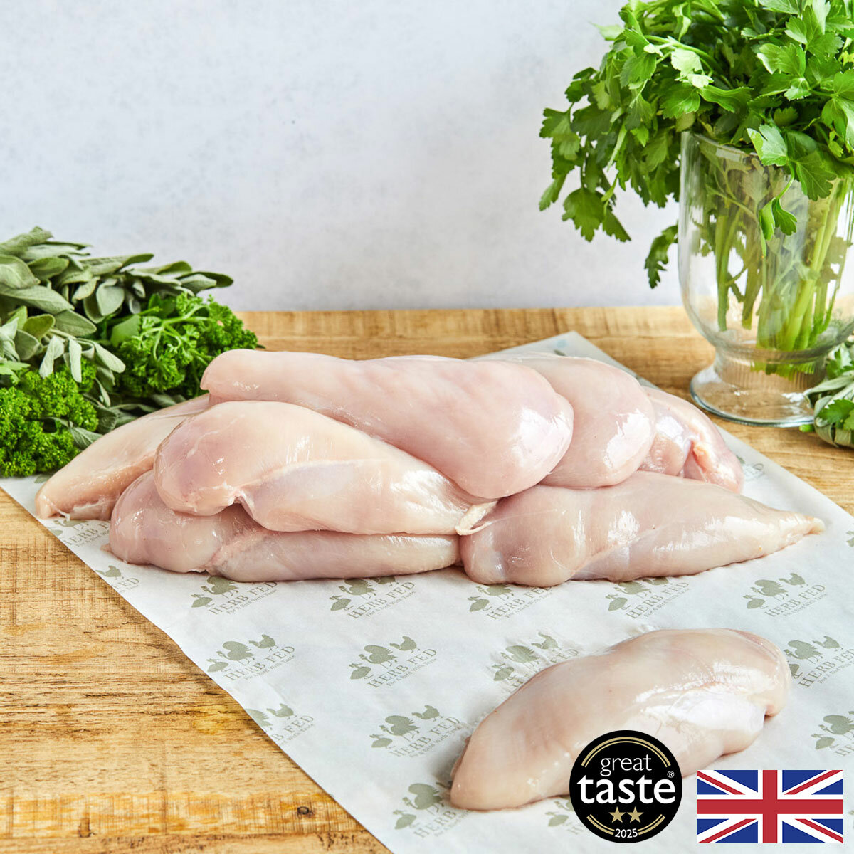 Herb Fed Free Range Skinless Chicken Breasts, 2kg (Serves 8-10 people) Herb Fed Free Range Skinless Chicken Breasts, 2kg (Serves 8-10 people)