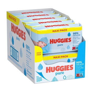 Huggies Pure Baby Wipes, 10 x 72 Wipes