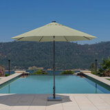 SunVilla 10ft (3m) LED Aluminium Round Market Umbrella in Sage Green