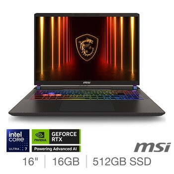 MSI Vector 16 HX AI A2XW, Intel Core Ultra 7, 16GB RAM, 512GB SSD, NVIDIA GeForce RTX 5070 Ti, 16 Inch Gaming Laptop, 9S7-15M352-403 MSI Vector 16 HX AI A2XW, Intel Core Ultra 7, 16GB RAM, 512GB SSD, NVIDIA GeForce RTX 5070 Ti, 16 Inch Gaming Laptop, 9S7-15M352-403