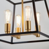 Artika Carter Square Black and Gold Chandelier Light (without bulbs) at costco.co.uk