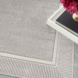 Glitz Silver Border Area Rug, 239 X 300 cm