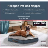 Kirkland Signature Hexagon Napper Pet Bed 42" (106.7cm) in Grey Faux Fur